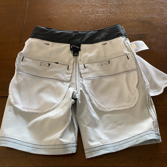 Boys Ombre Striped Hybrid Swim Trunks- Ebony Crown - Picture 5 of 7